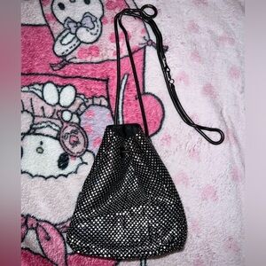 brand new black rhinestone urban outfitters crossbody purse